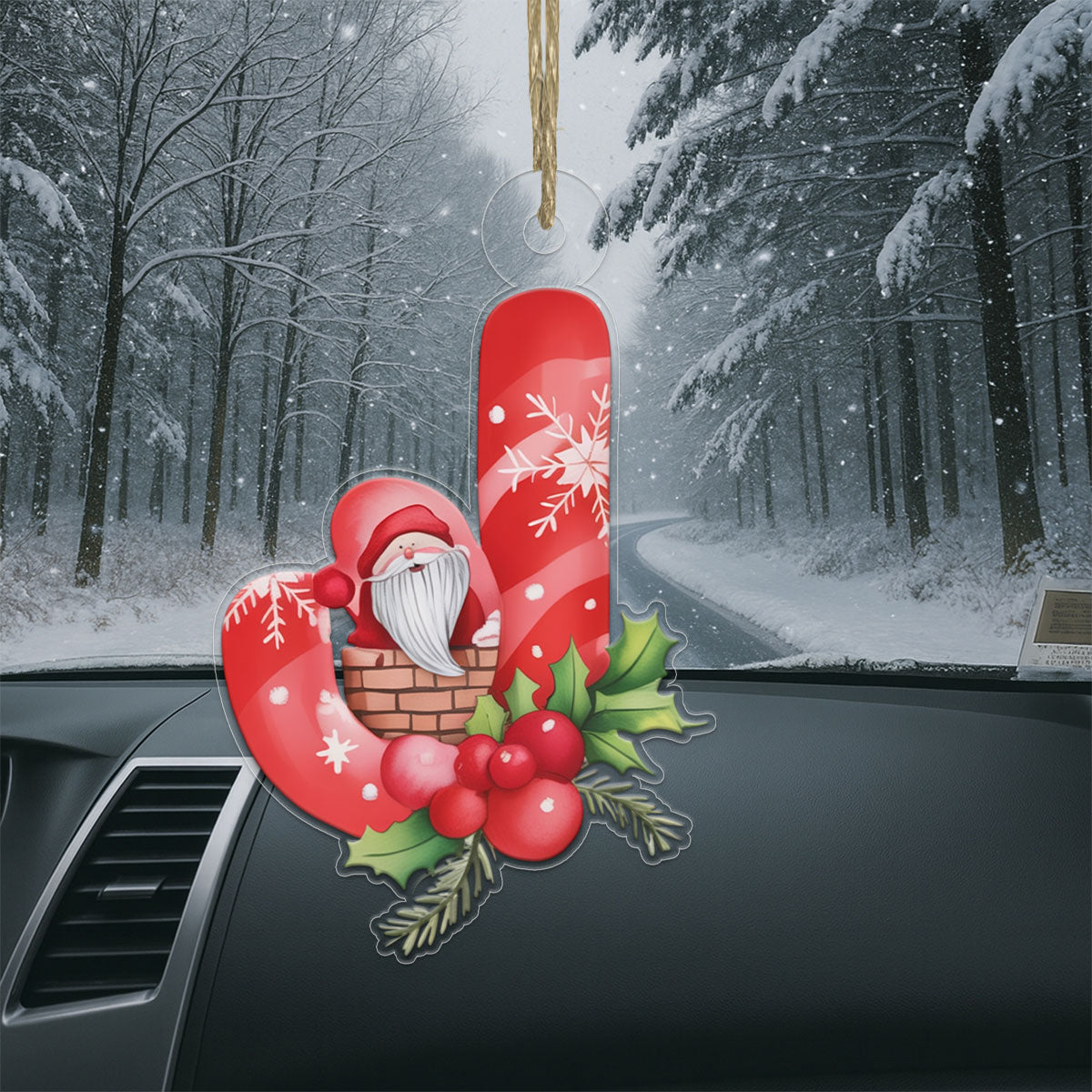 Letter J Acrylic Ornament copy Acrylic Ornament Christmas Gift