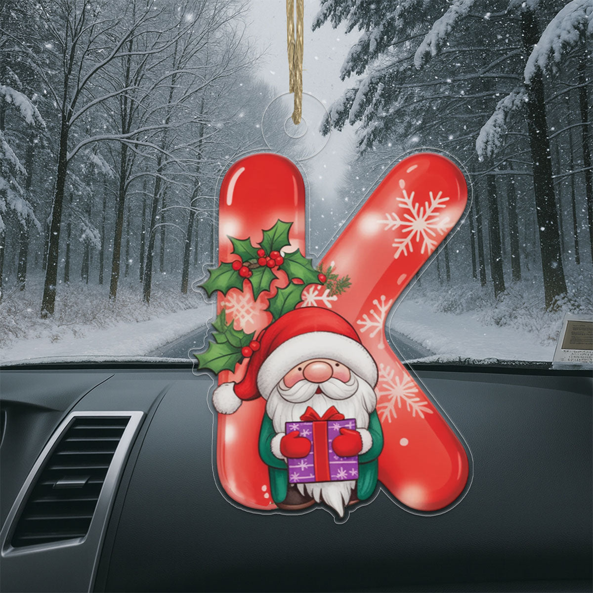 Letter K Acrylic Ornament copy Acrylic Ornament Christmas Gift