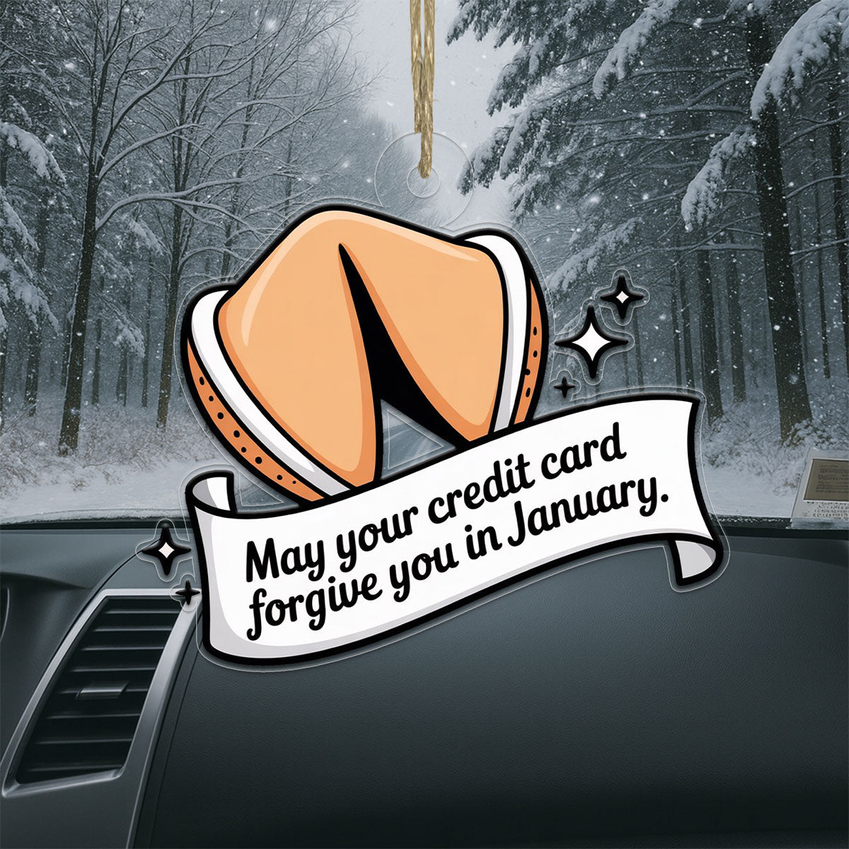 Funny Personalized Fortune Cookie Ornament, Custom Holiday Decoration, Gag Gift for Friends, Food Lover Christmas Keepsake, Unique Ornament