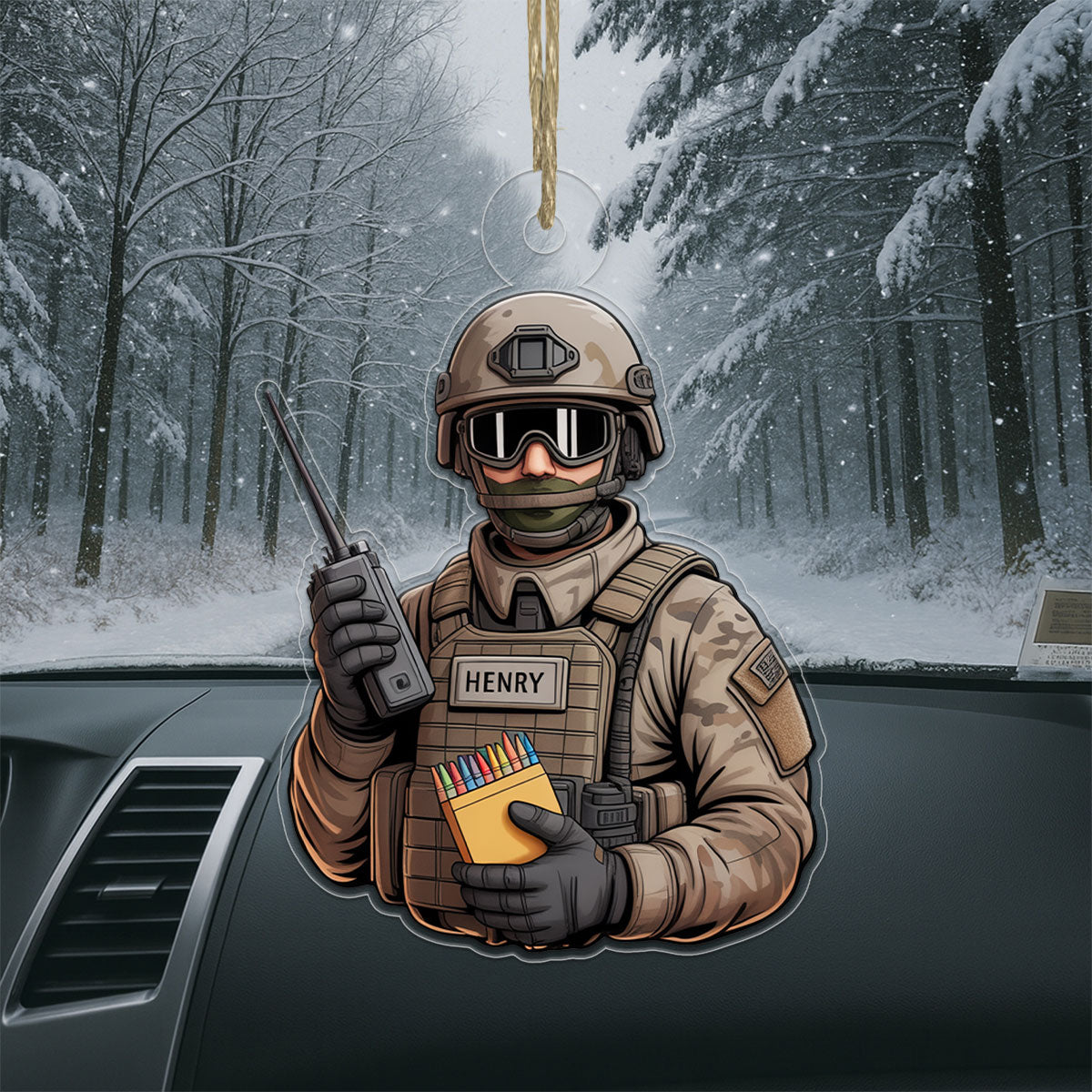 Personalized Funny Veterans For Military Acrylic Ornament Christmas Gift