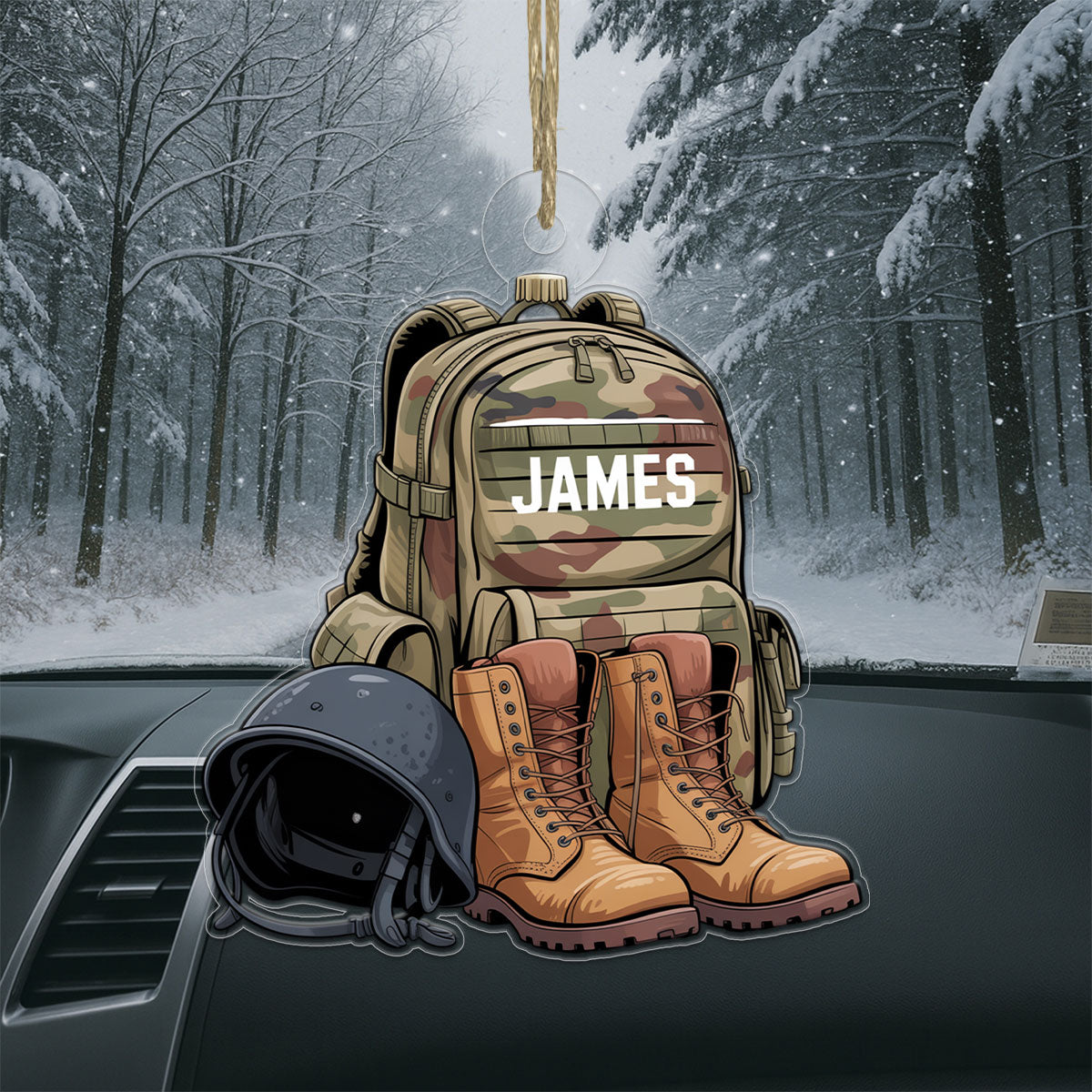 Personalized Military Uniform Acrylic Ornament Christmas Gift