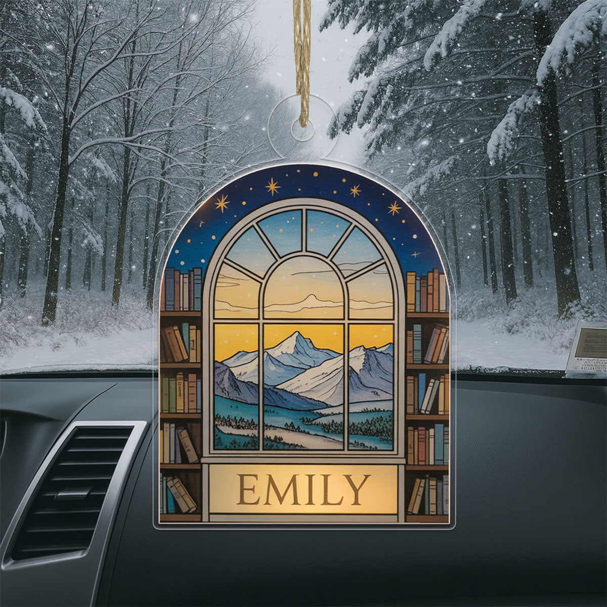 Personalized Night Court Bookshelf 4D Ornament 3 Acrylic Ornament Christmas Gift