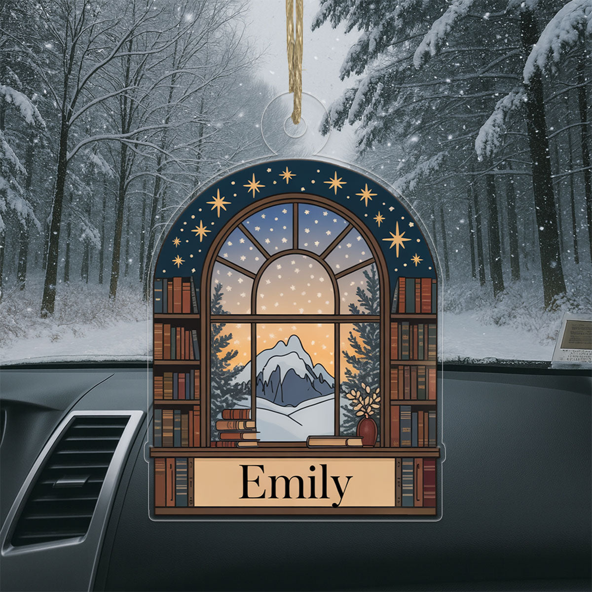 Personalized Night Court Bookshelf 4D Ornament 4 Acrylic Ornament Christmas Gift