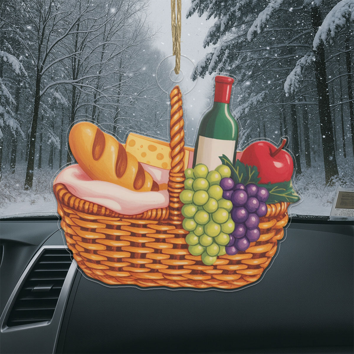 Custom Name Picnic Basket  Picnic Basket Decorative Acrylic Ornament Christmas Gift