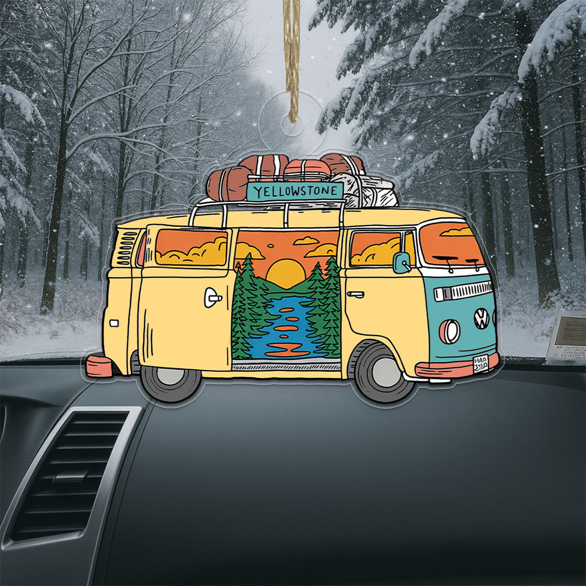 Yellowstone Road Trip Acrylic Ornament 4