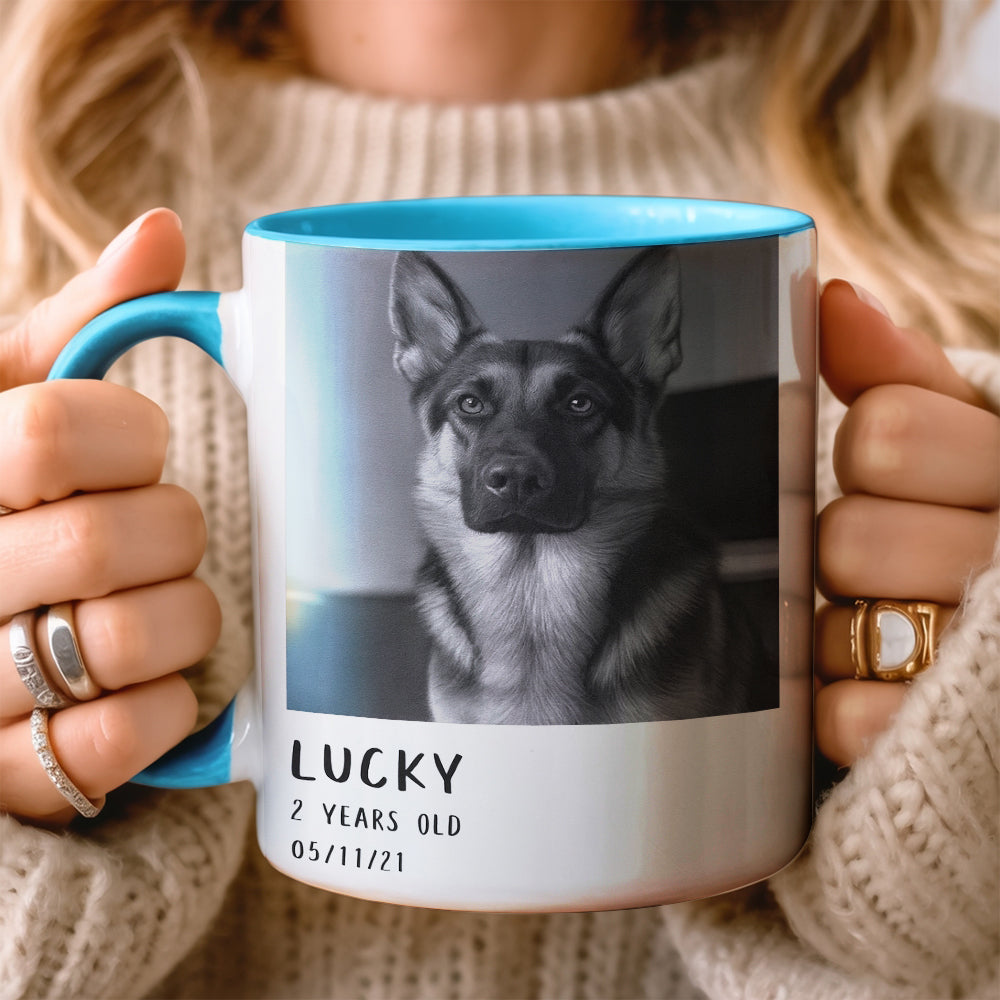 Custom Photo Polaroid Film Mug Gift For Dog Lovers