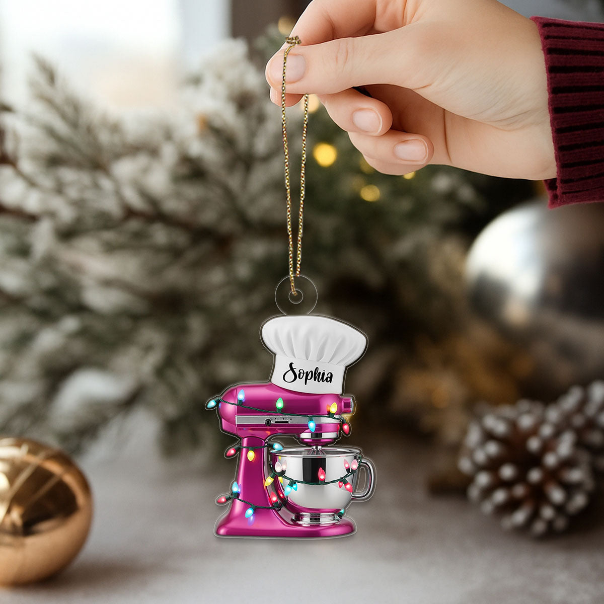 Custom Name Baking Mixer Lights Christmas Acrylic Ornament Christmas Gift