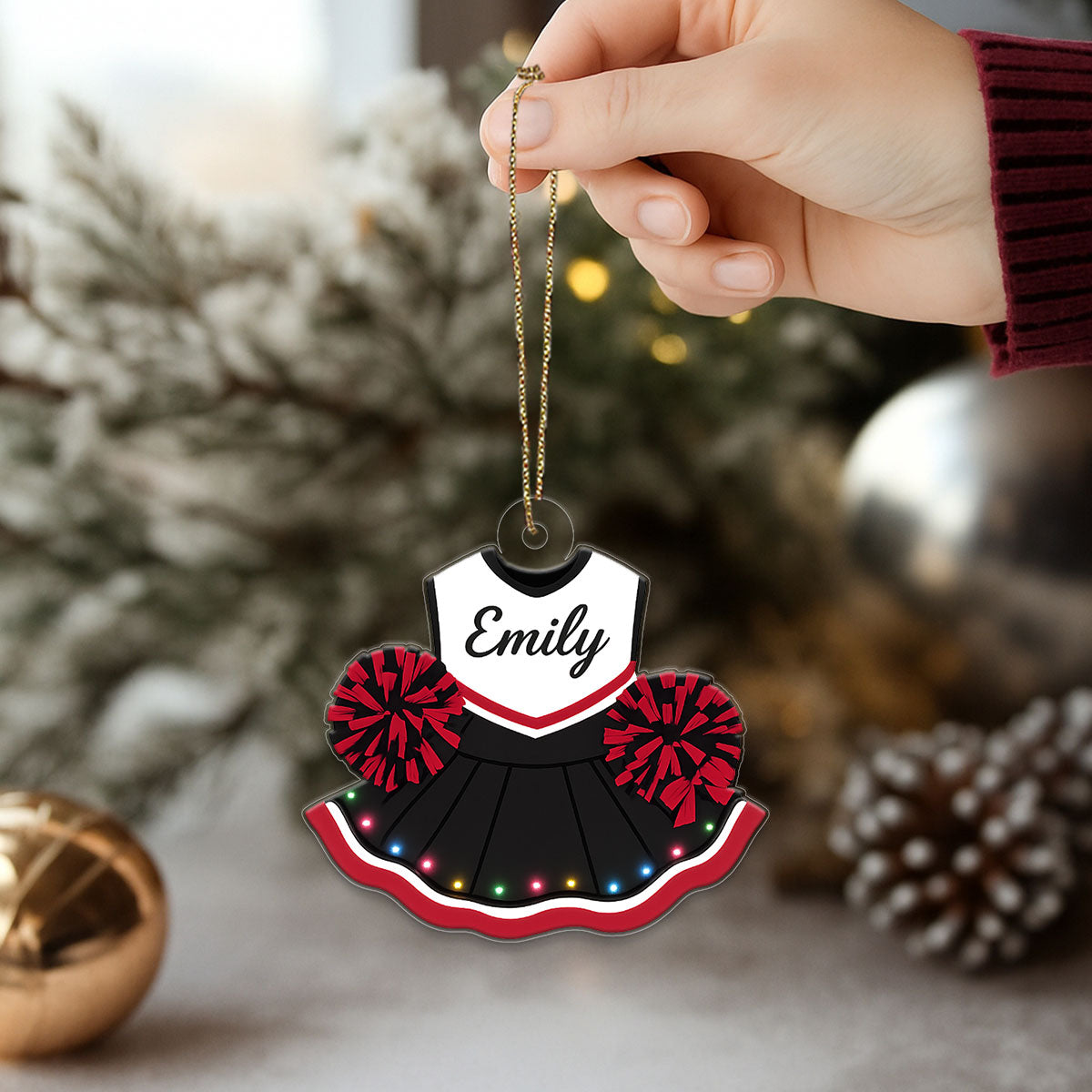 Custom Cheer Uniform Christmas Acrylic Ornament Christmas Gift