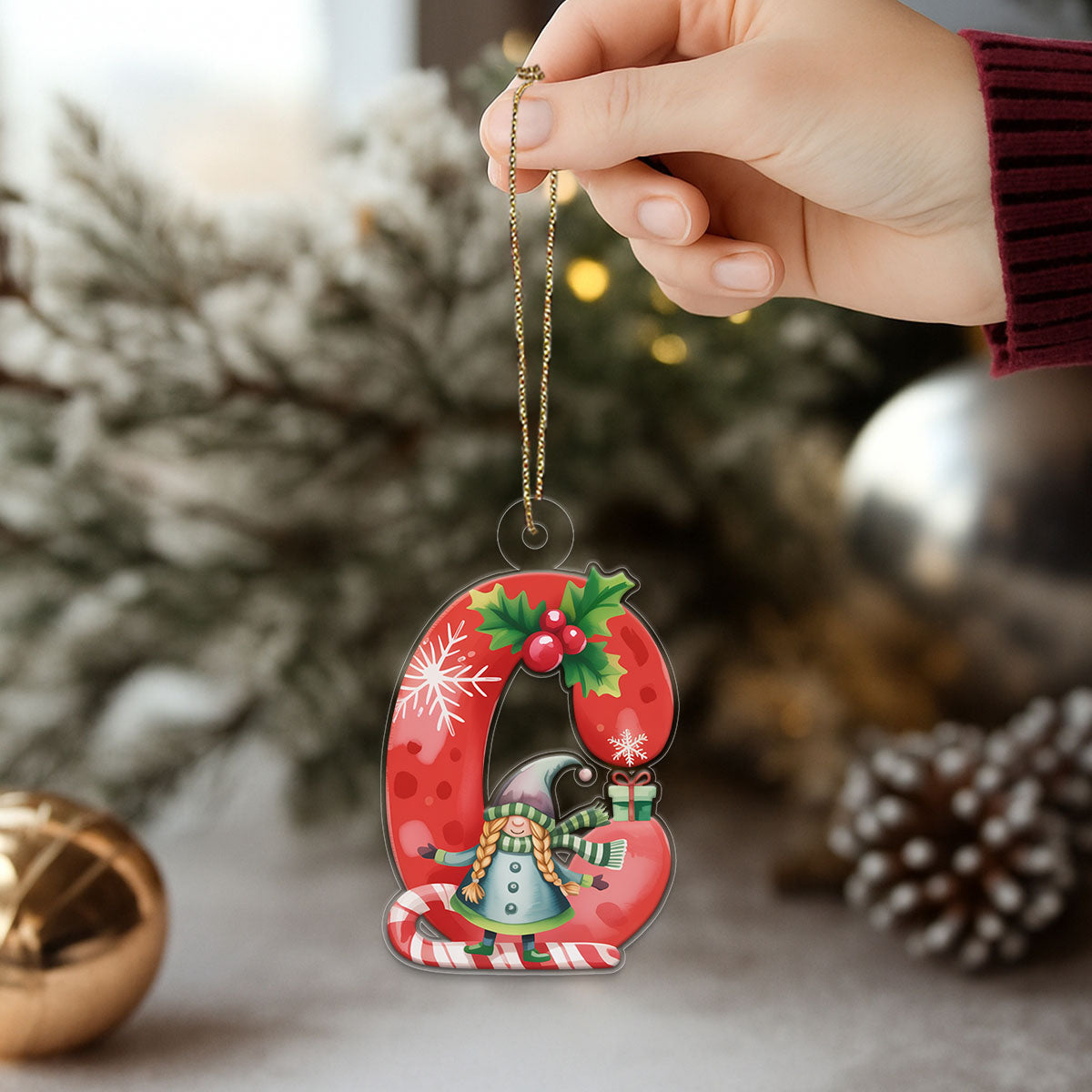 Letter C Christmas Ornaments copy Acrylic Ornament Christmas Gift