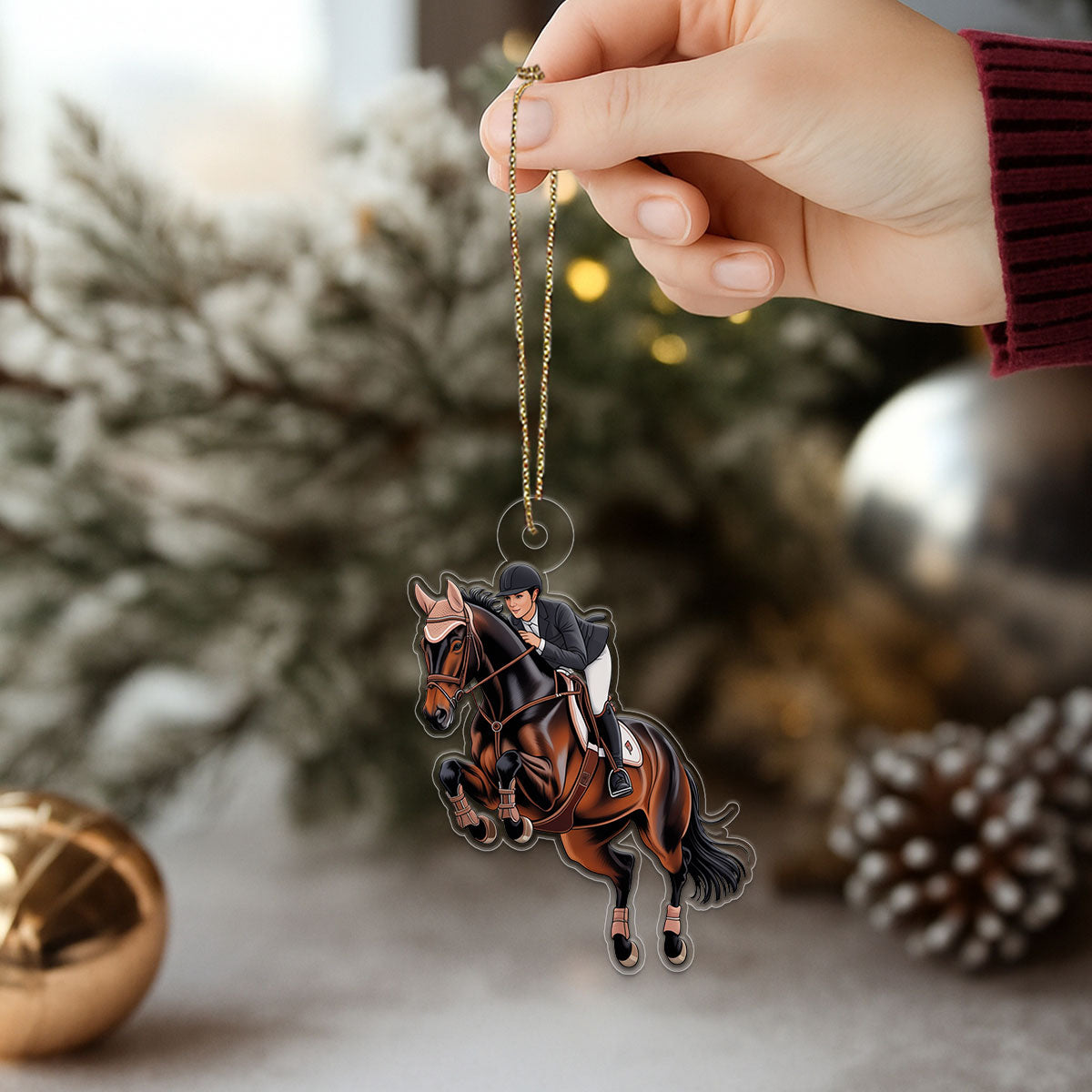 Personalized Acrylic Ornament For Horse Lover 1 Acrylic Ornament Christmas Gift