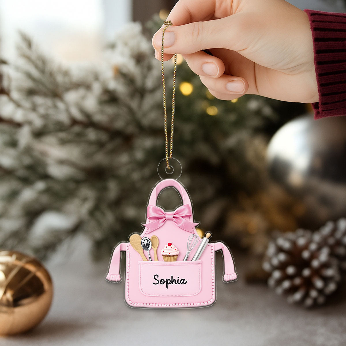 Personalized Baker Ornament, Baking Christmas Acrylic Ornament Christmas Gift