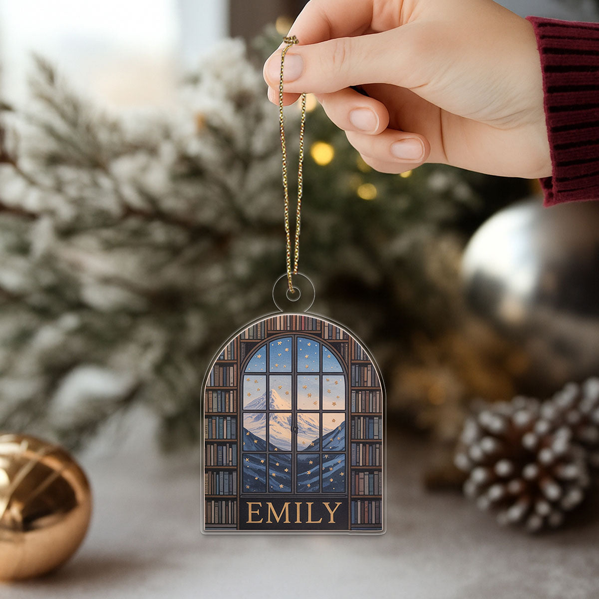 Personalized Night Court Bookshelf Acrylic Ornament Christmas Gift