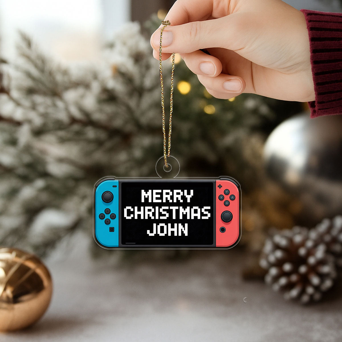 Personalized Video Game Ornament, Custom Gamer Christmas Ornament, Video Game Lover Gift, Holiday Decoration Keepsake, Unique Xmas Ornament