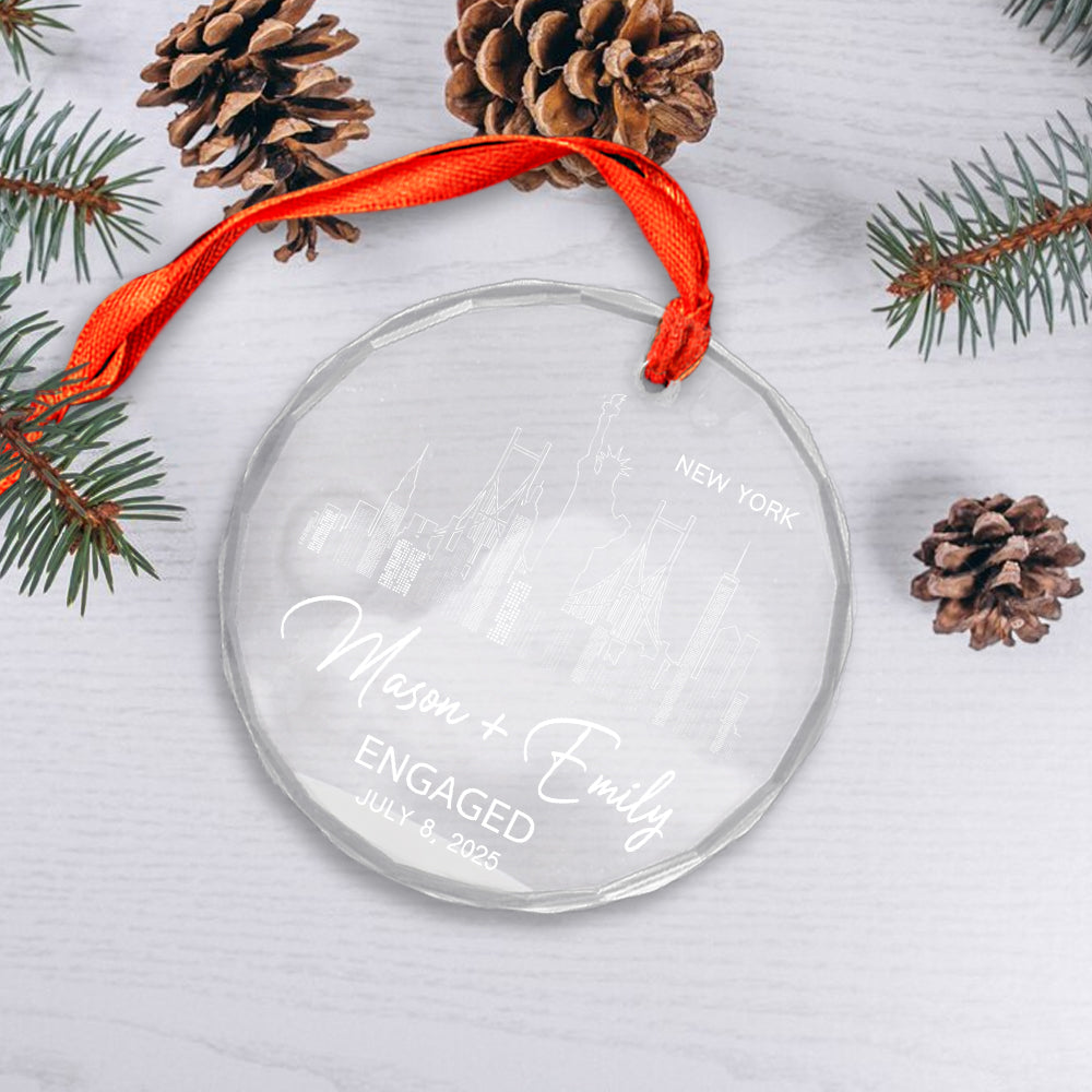 Custom Name And Date Engaged Wedding Couple