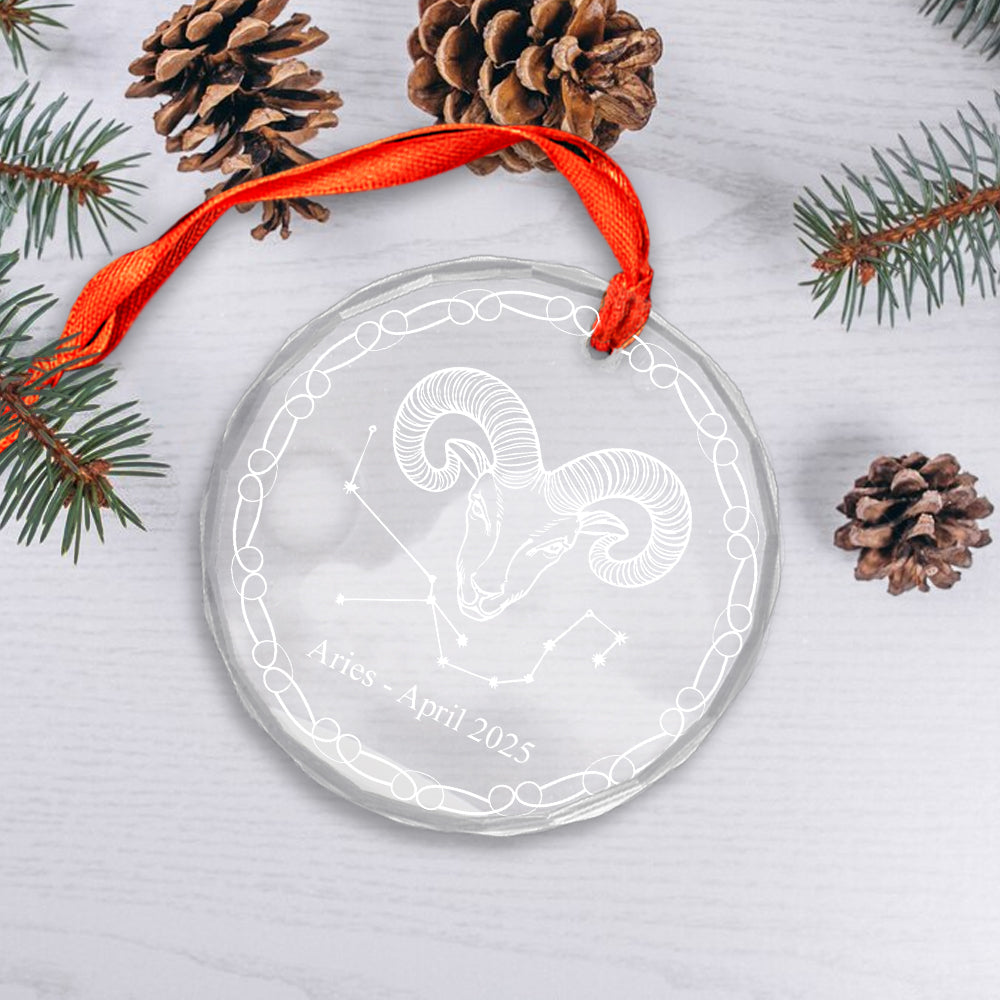 Glass Ornament Aries