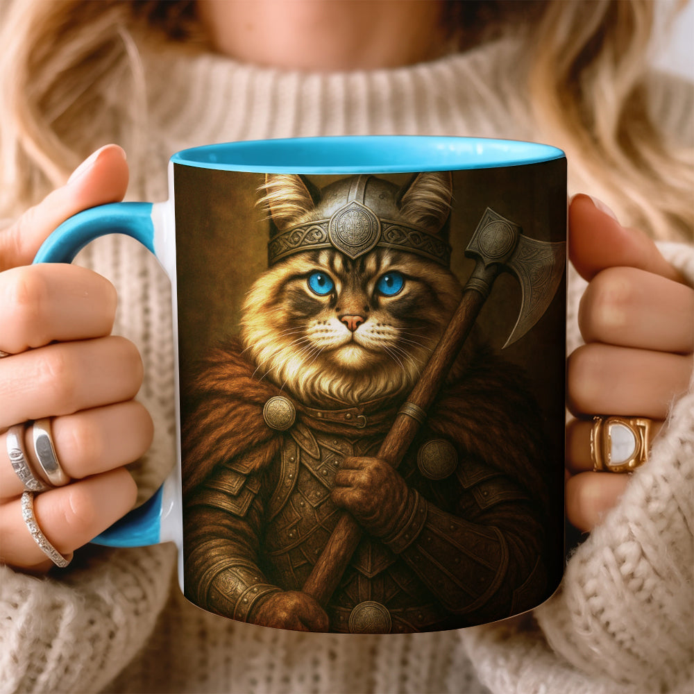 Custom Cat Photo Viking Warrior Mug _ Gift For Cat