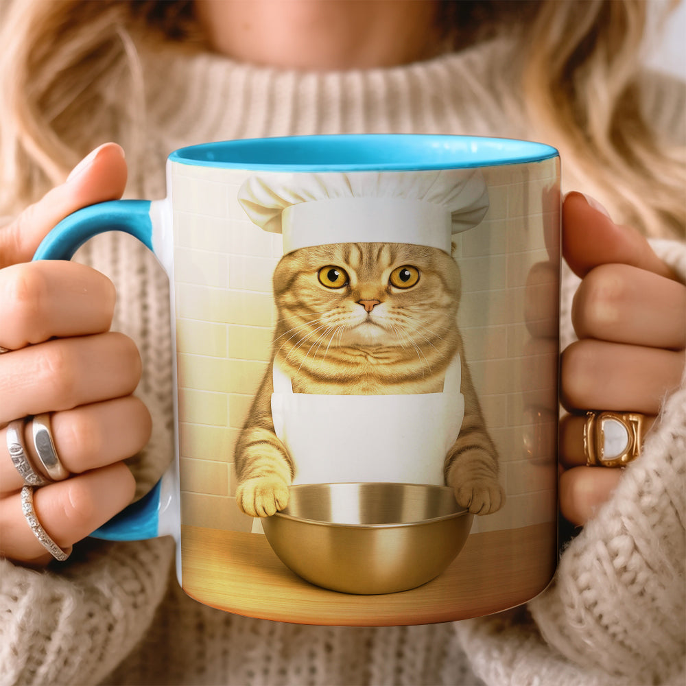 Custom Photo Cat Chef Mug Gift For Cat Lovers