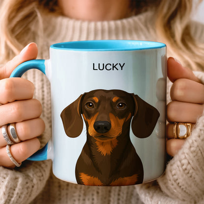 Custom Photo Minimalist Classic Dog Mug Gift For Dog Lovers