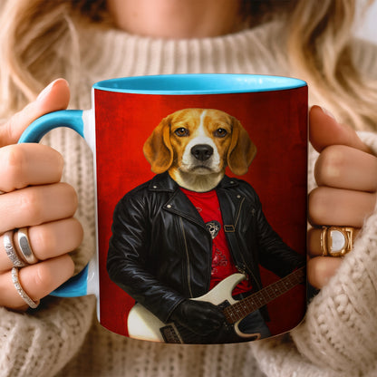 Custom Photo Guitarist Dog Mug Gift For Dog