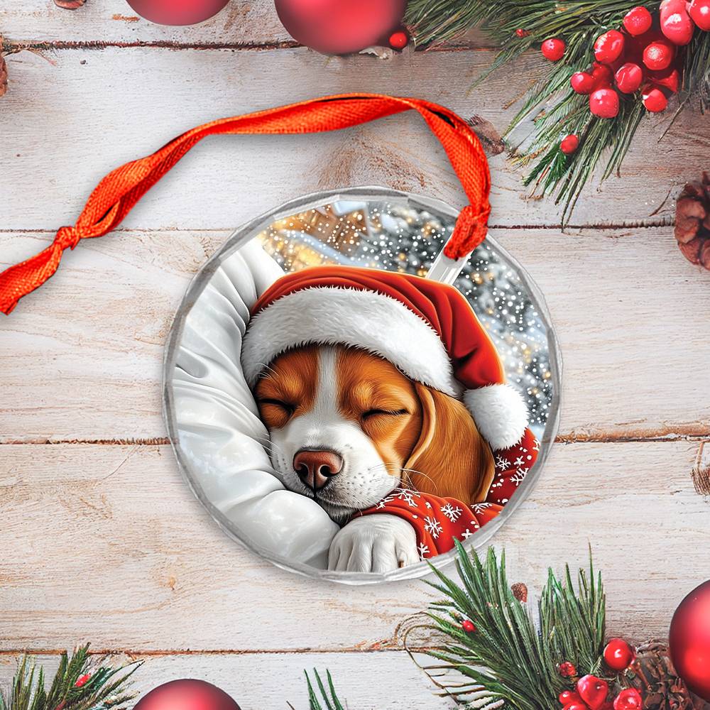 Beagle Dog Sleeping In Bed Design 2