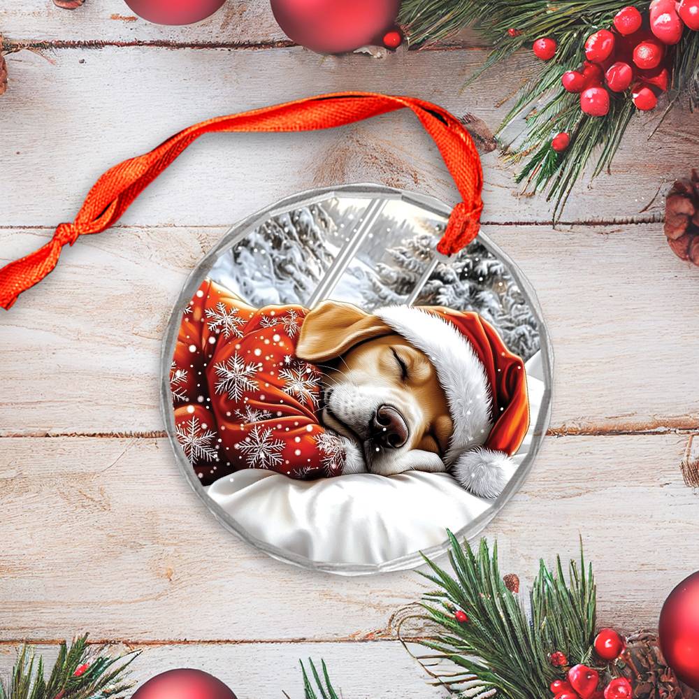 Labrador Retriever Dog Sleeping In Bed Design 1