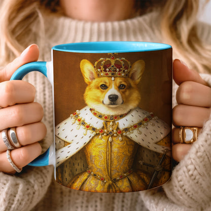 Custom Photo Crowned Queen Dog Mug Gift For Dog Lovers