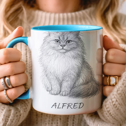 Custom Photo Cat Pencil Art