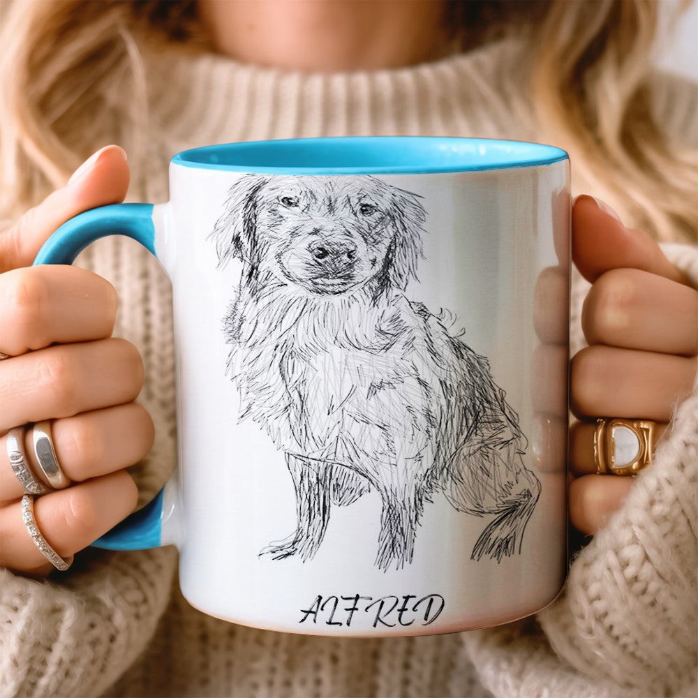 Custom Photo Dog Pencil Art