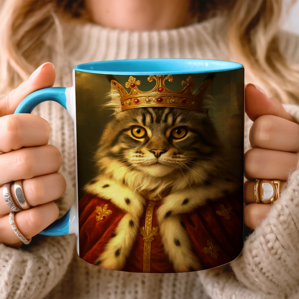 Custom Photo Cat Royal Mug Pet King Portrait