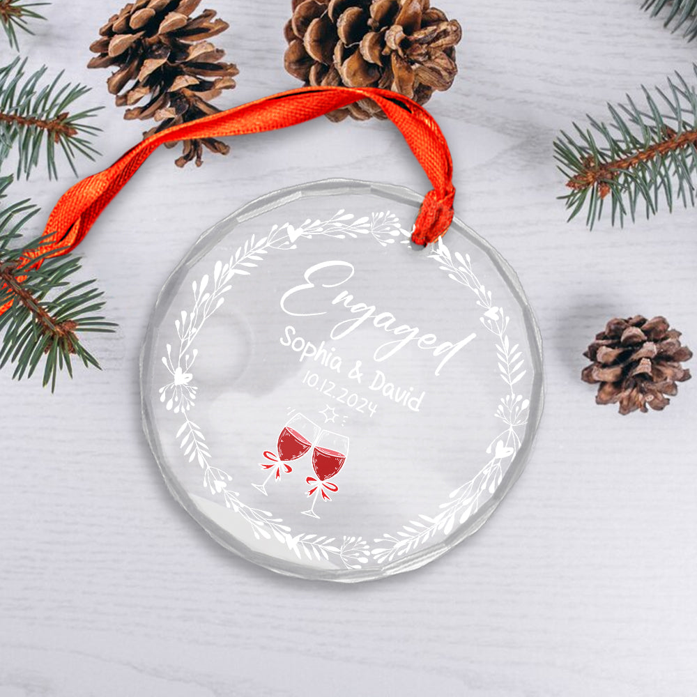 Custom Name And Date Engaged Wedding Gift