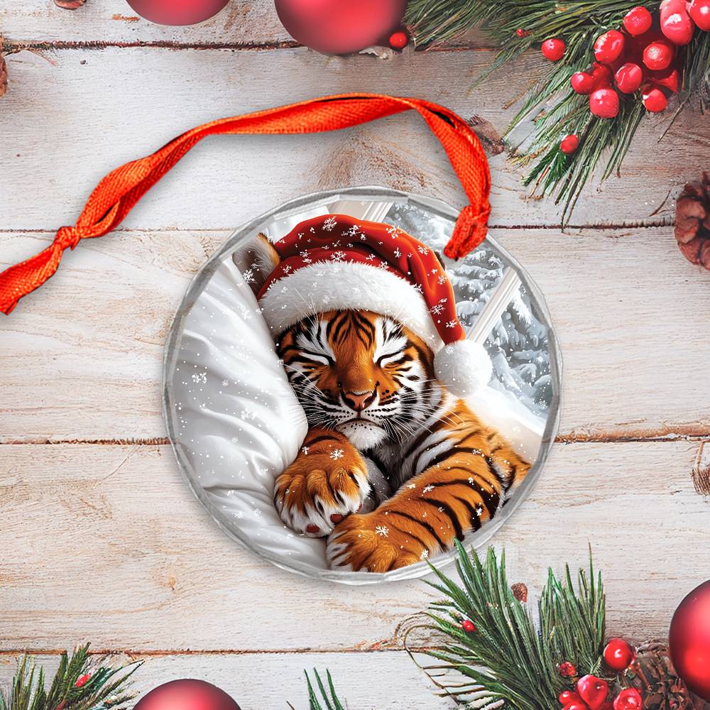 Tiger Sleeping In Bed Design 1