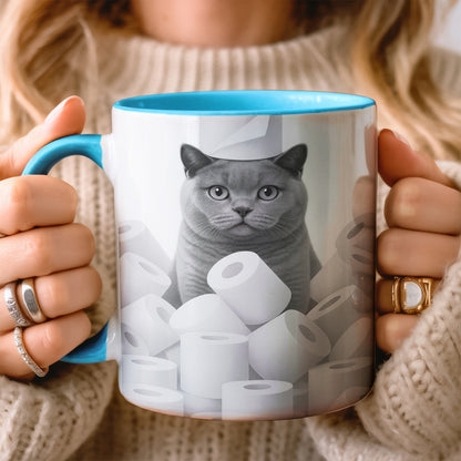 Custom Photo Cat Bathroom Mug