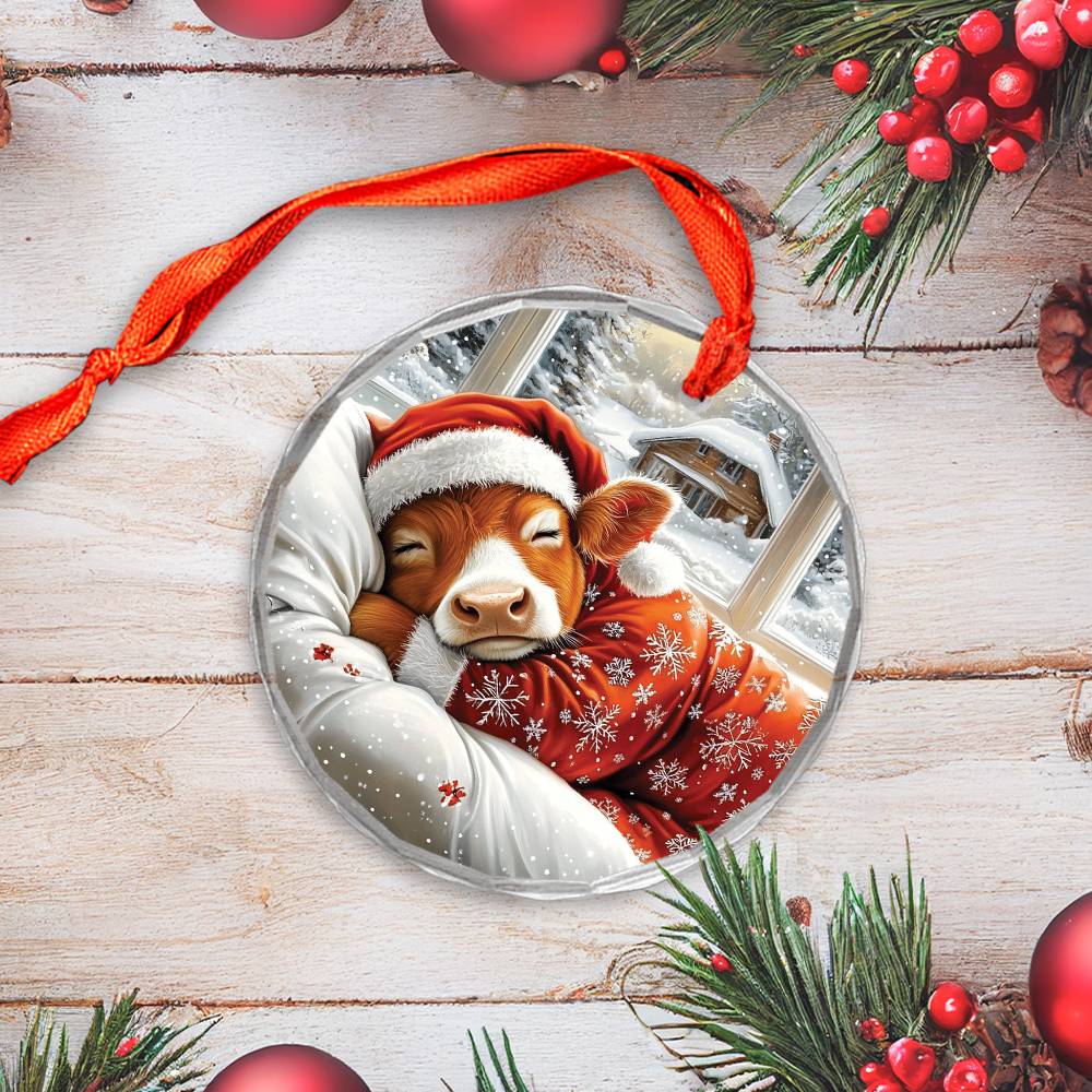 Jersey Cow Sleeping In Bed Design 2