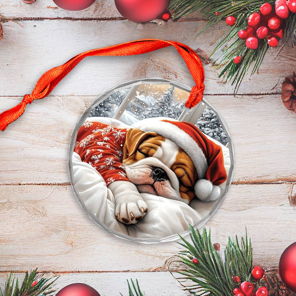Bulldog Sleeping In Bed Design 3