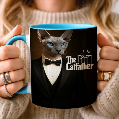 Custom Photo Cat Father Mug _ Gift For Cat Lovers