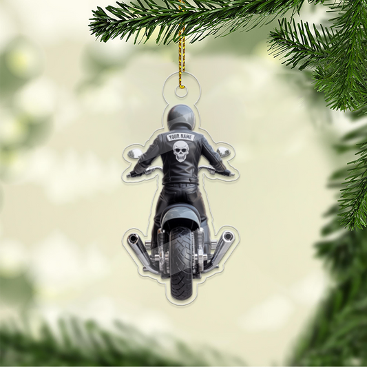 Personalized Name Biker Sport Lover 2 Acrylic Ornament Christmas Gift