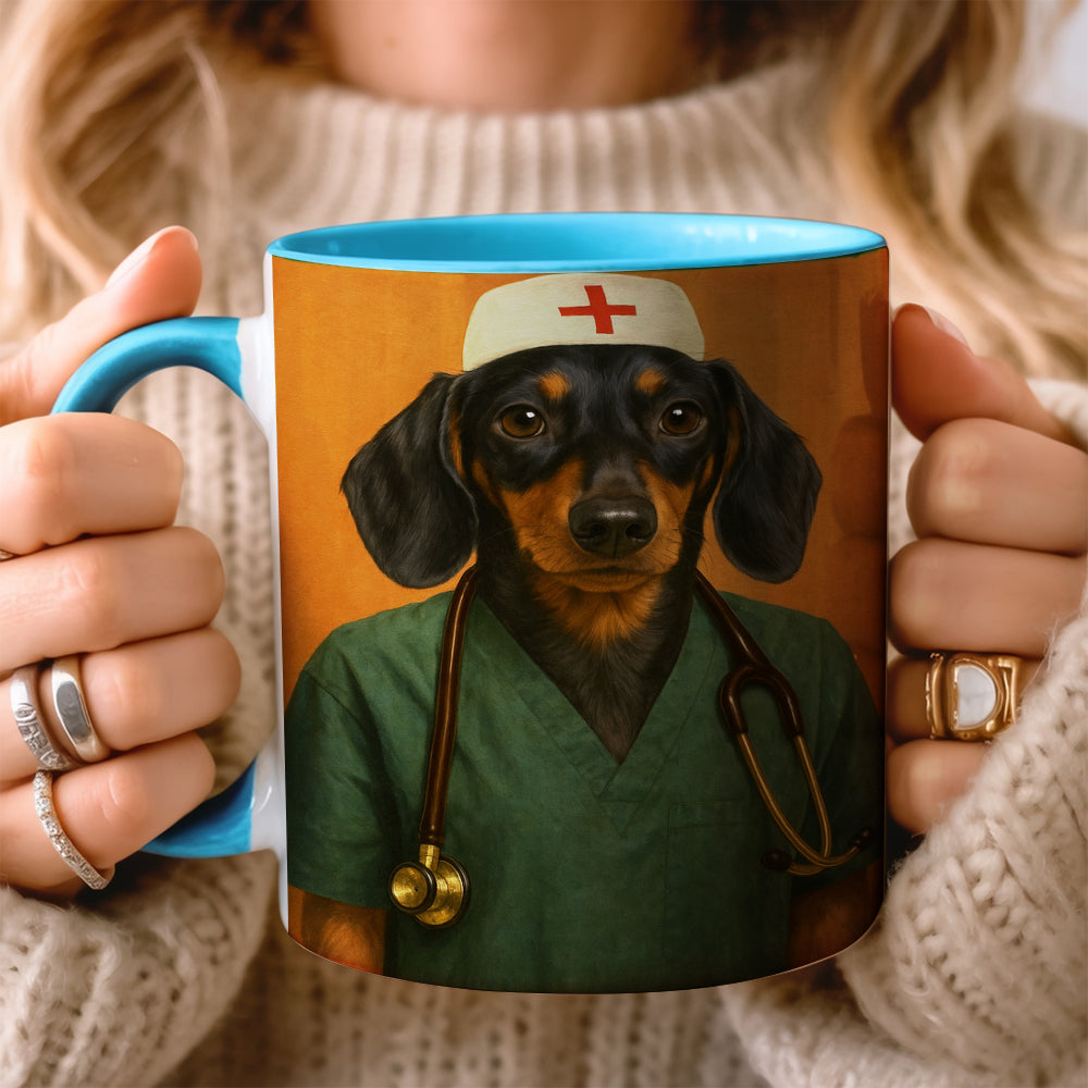 Custom Photo Nurse Dog Mug Gift For Dog Lovers