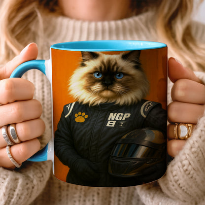 Custom Photo Cat Racer MugGift For Cat Lovers