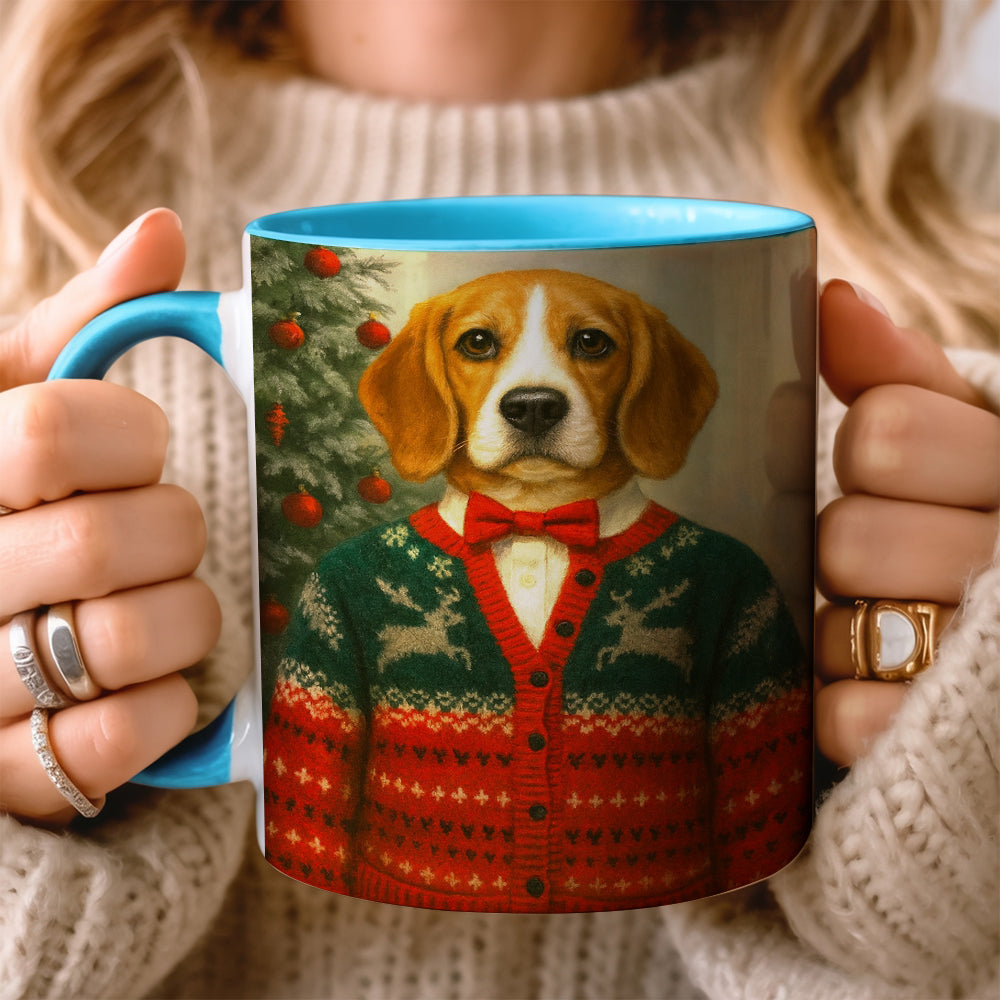 Custom Photo Christmas Dog Mug Gift For Dog Lovers