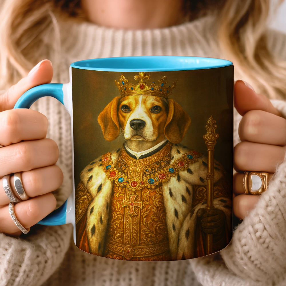 Custom Photo Dog King Royal Mug _ Gift For Dog Lovers