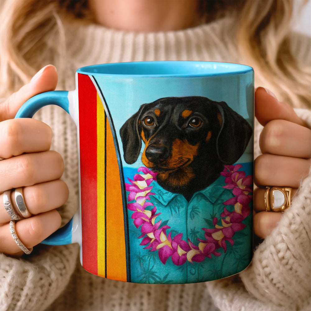 Custom Photo Surfer Dog Mug Gift For Dog Lovers