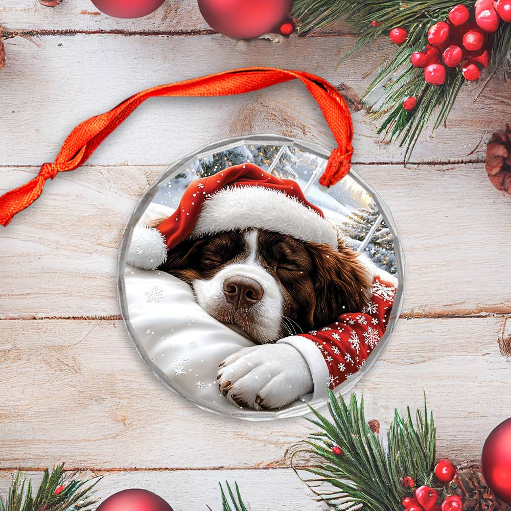 Newfoundland Dog Sleeping In Bed Design 1