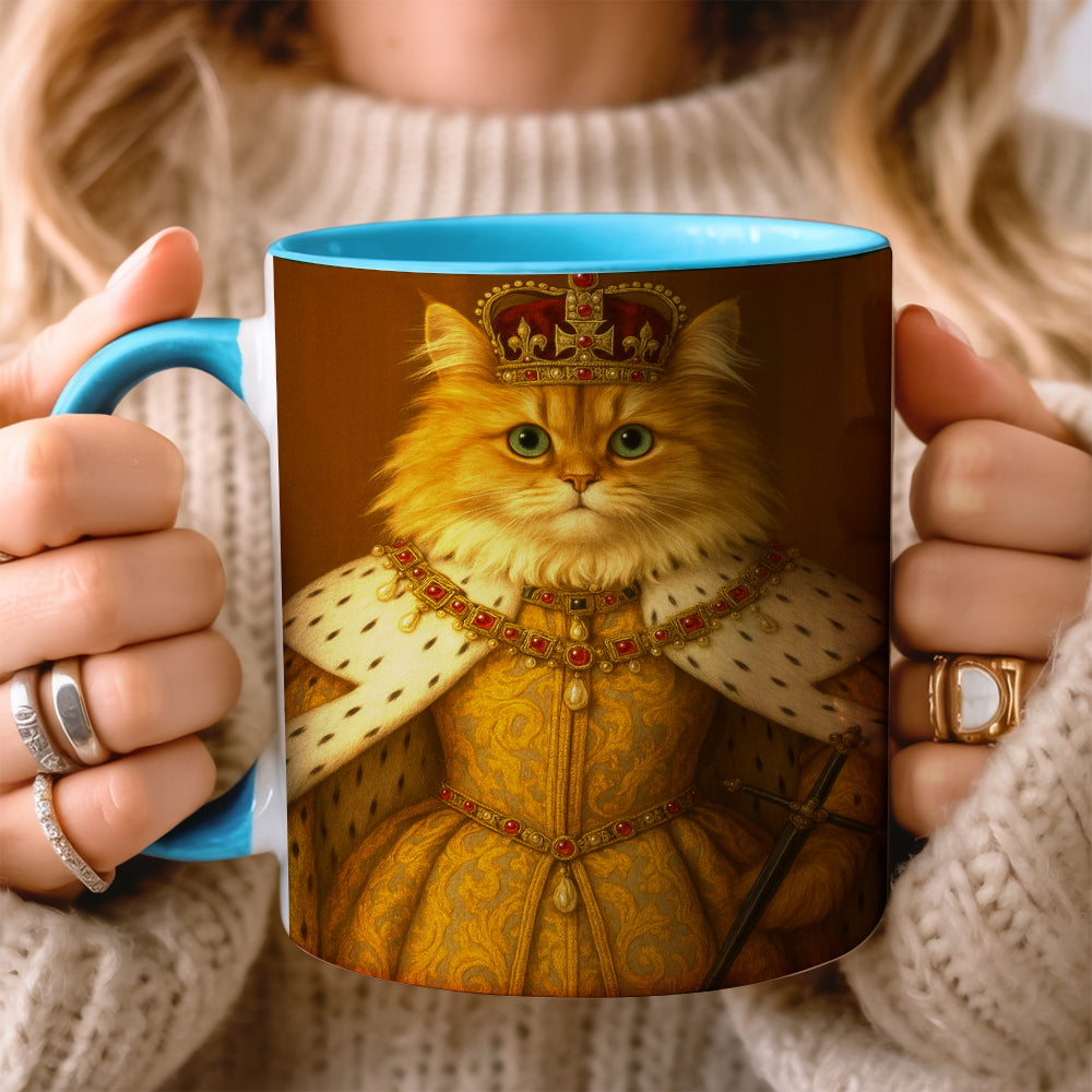 Custom Photo Crowned Queen Cat MugGift For Cat Lovers