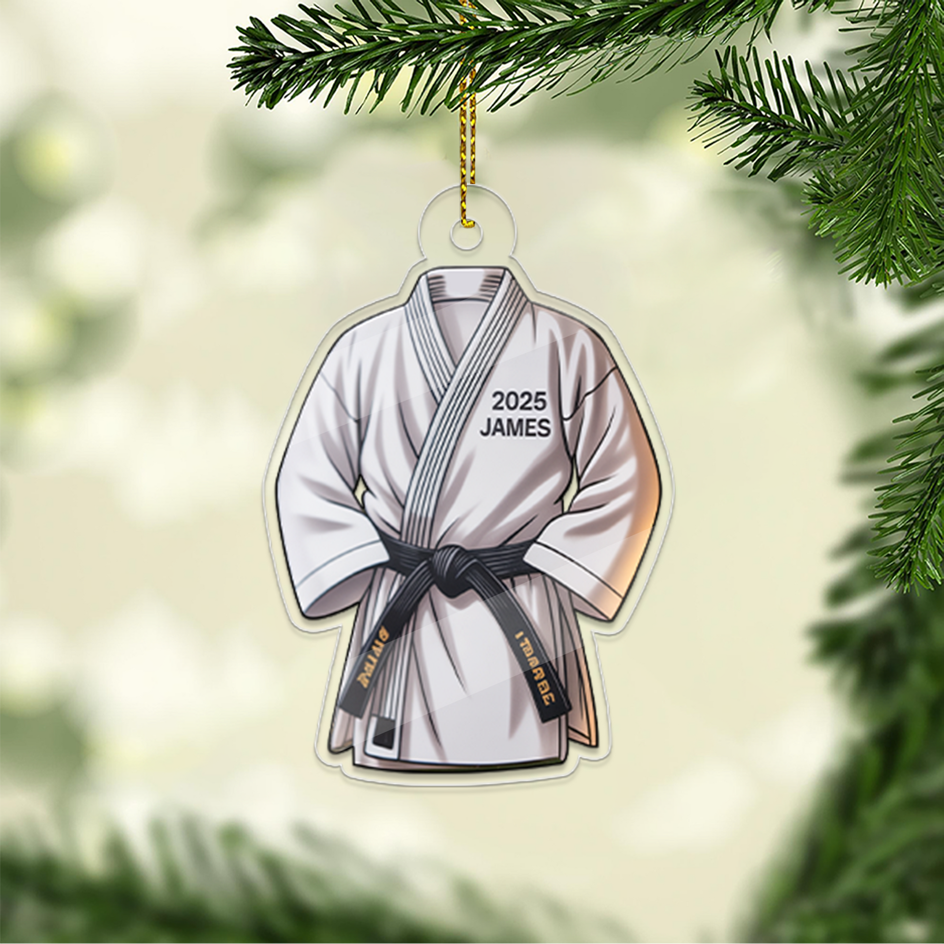 Personalized Name Karate Acrylic Ornament Christmas Gift