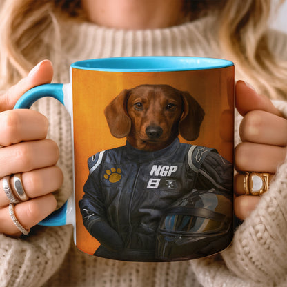 Custom Photo Dog Racer Mug Gift For Dog Lovers