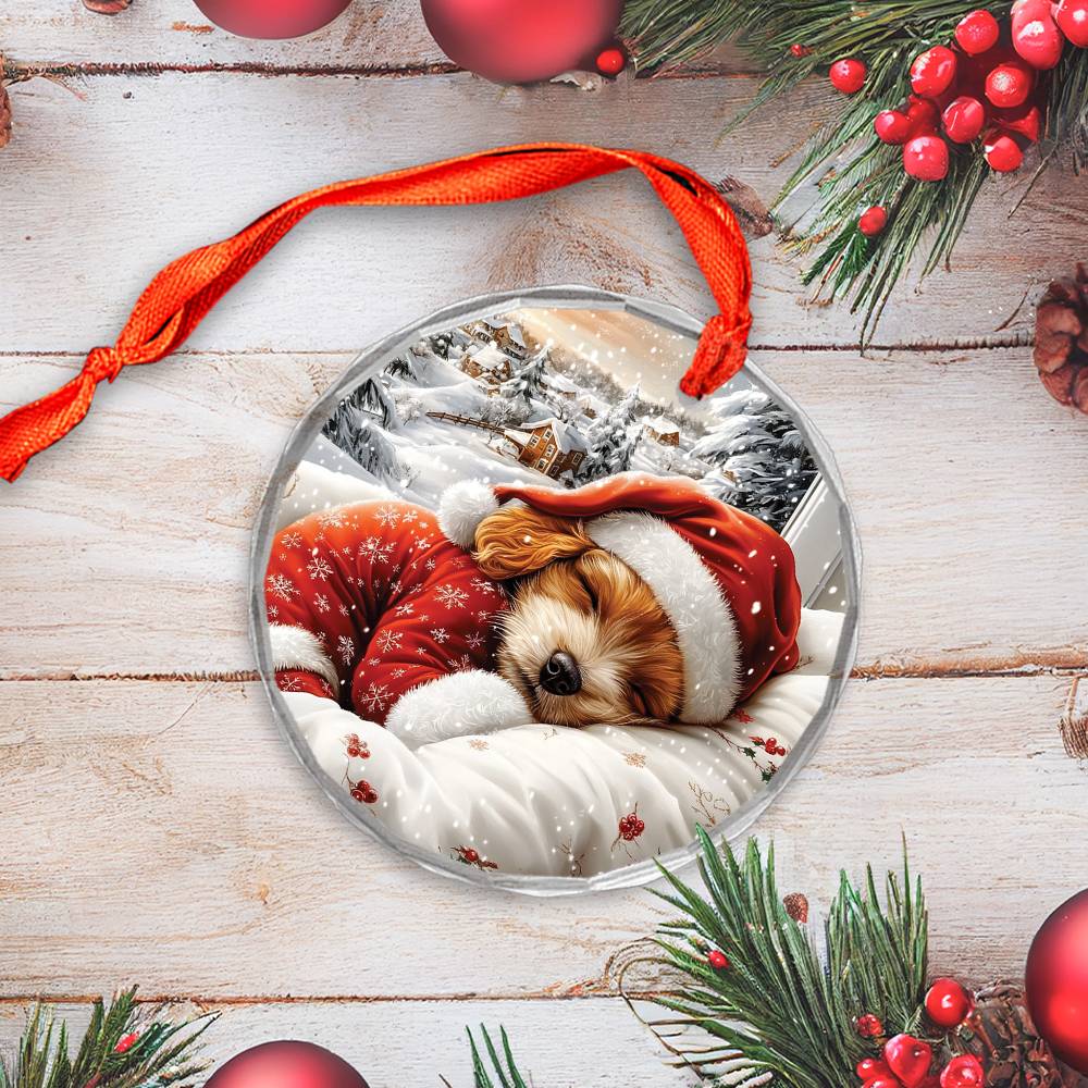Poodle Dog Sleeping In Bed Design 4