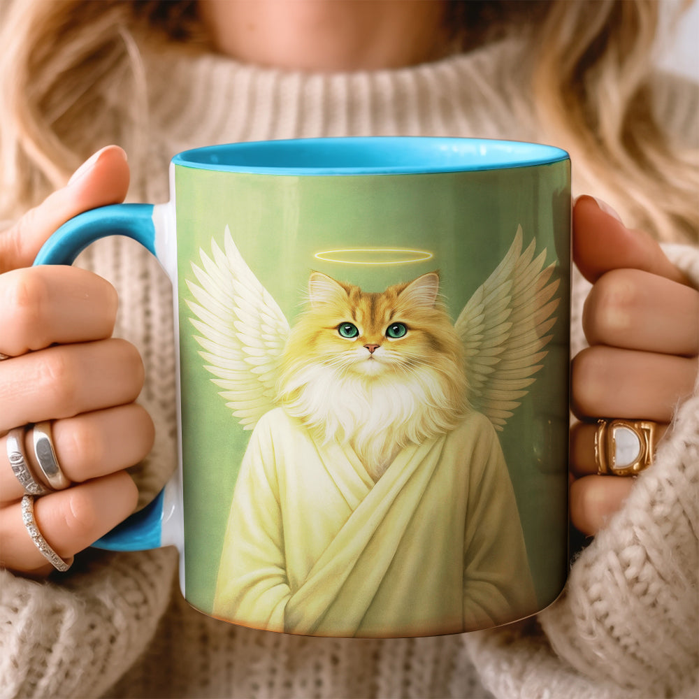 Custom Photo Angel Cat  MugMemorial Gift For Cat Lover