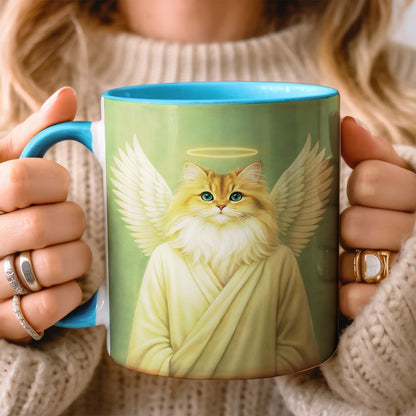 Custom Photo Angel Cat  MugMemorial Gift For Cat Lover