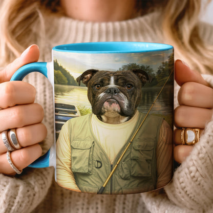 Custom Photo Fisherman Dog Mug