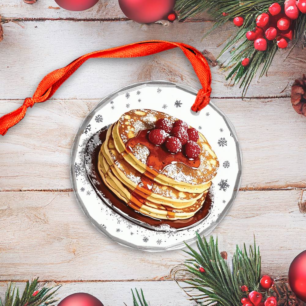 Pancakes with Maple Syrup Close up Design 2